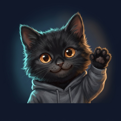 ShortNerdCat waving